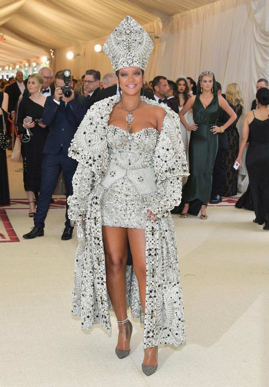 Rihanna Just Won The Met Gala Again, This Time With A Bishop'S Hat | Vogue