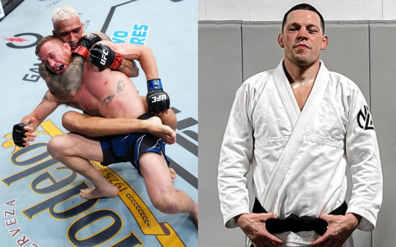 Nate Diaz Claims He Would Choke Out Charles Oliveira 