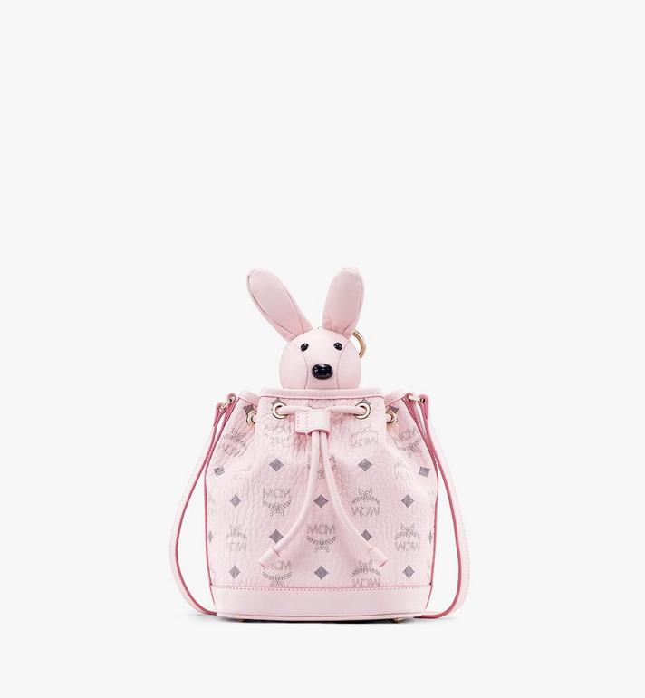 Mini Mcm Park Rabbit Drawstring Bag In Visetos Pink | Mcm ®Au