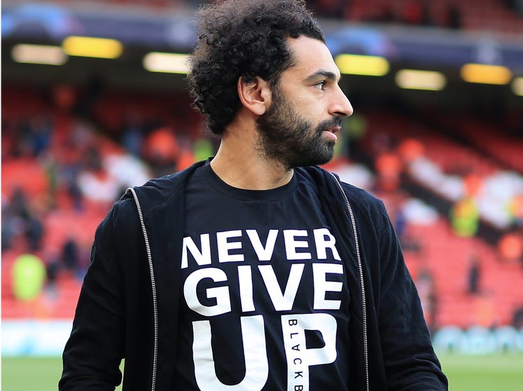 Mo Salah Wears 'Never Give Up' Shirt During Liverpool Champions League  Comeback