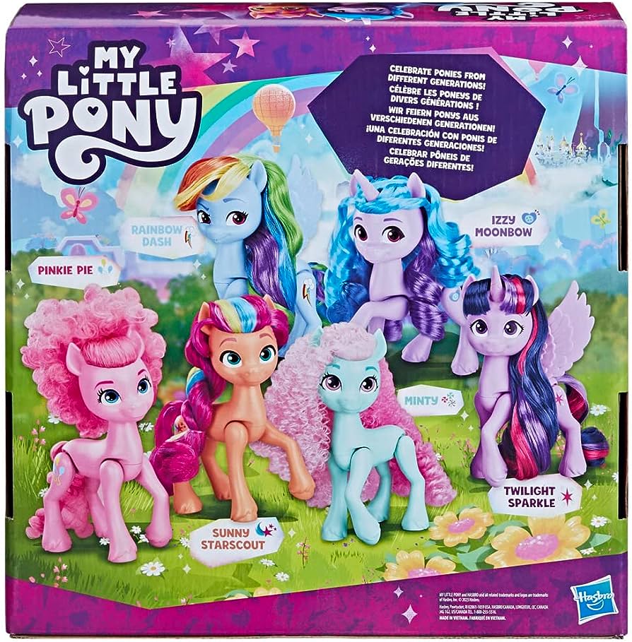 Amazon.Com: My Little Pony Dolls Rainbow Celebration, 6 Pony Figure Set,  5.5-Inch Dolls, Toys For 3 Year Old Girls And Boys, Unicorn Toys (Amazon  Exclusive) : Toys & Games