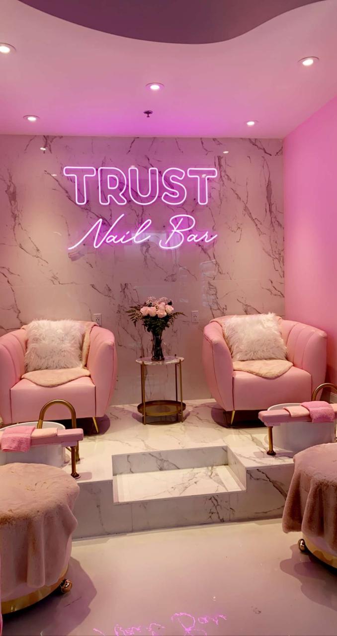 Nail Bar, Trust Beauty, Polygel, Cute, Pink, Neon Sign | Beauty Room  Design, Spa Room Decor, Beauty Room Salon