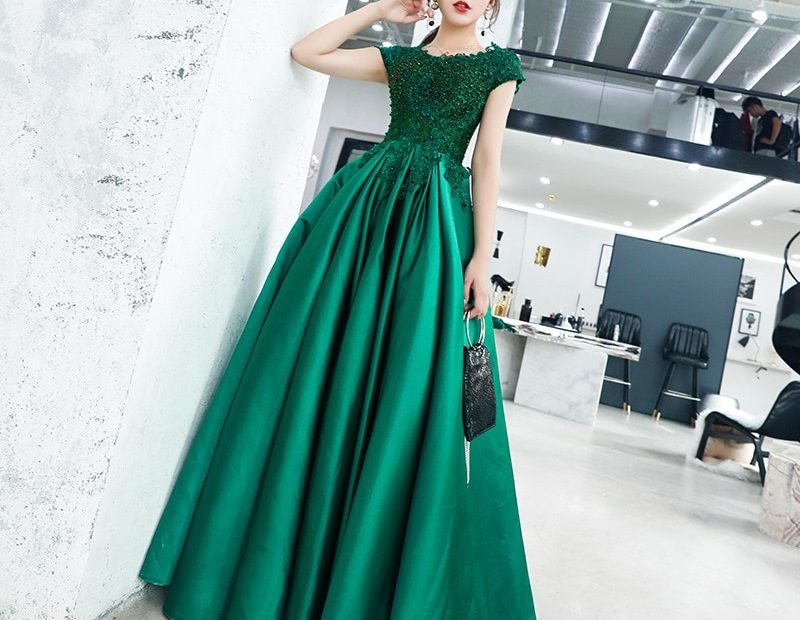 Banquet Evening Dress Female Long Style Spring 2019 New Style Elegant  Beading Prom Party Dress Female Evening Gowns