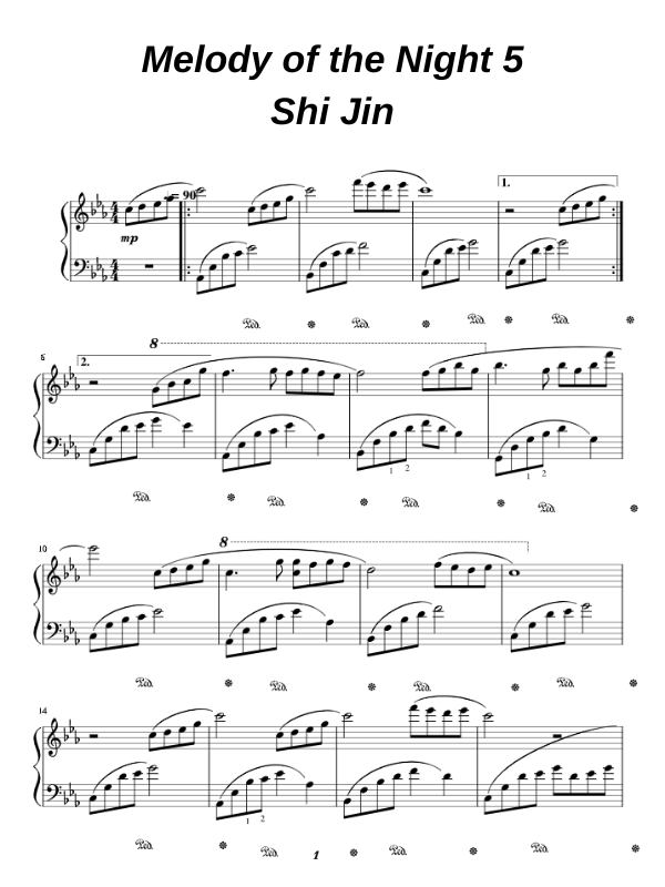 Sheet Piano Melody Of The Night 5 | Tải Ngay Sheet Nhạc Miễn Phí
