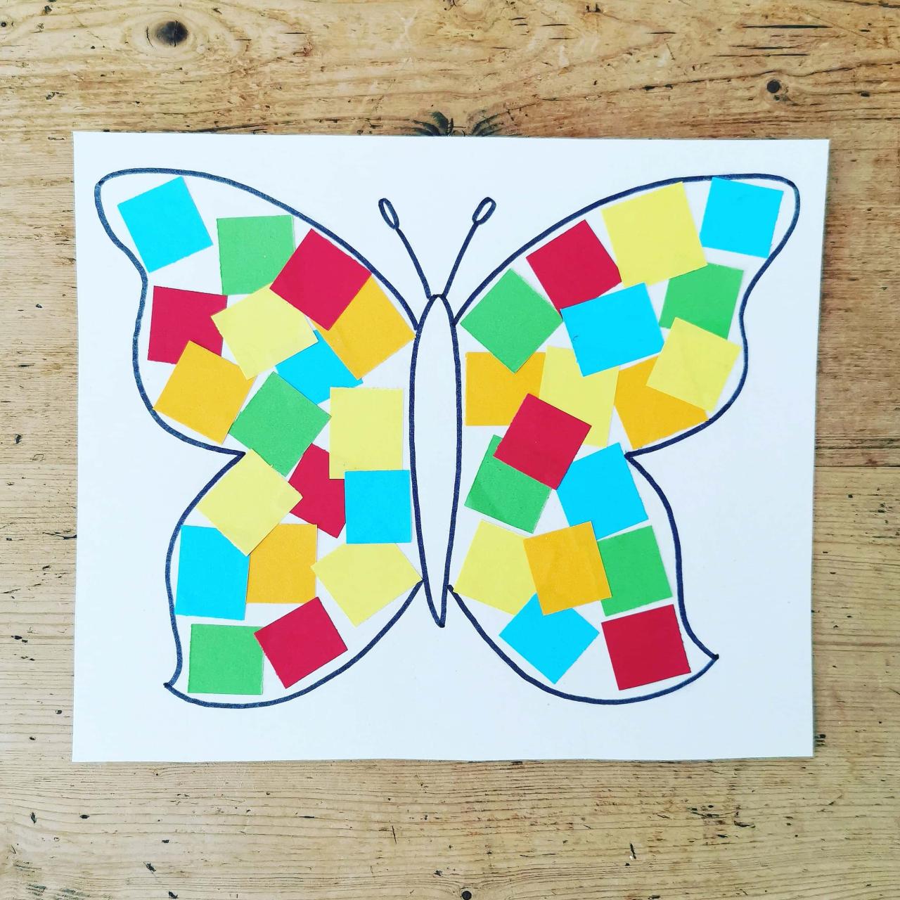 Simple Paper Mosaic Activities For Kids - Doing The Mum Thing