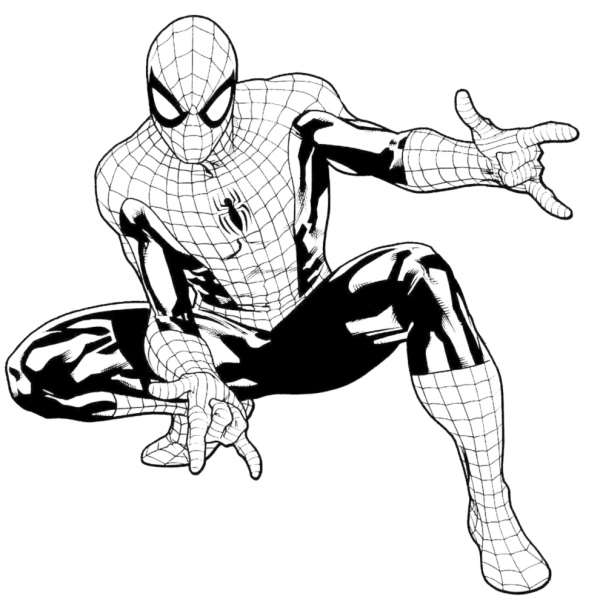 Tranh Tô Màu Người Nhện Spiderman Thú Vị In Ra Cho Các Bé Tập Tô