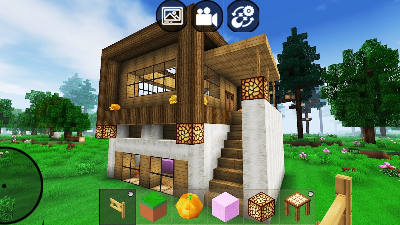 Mini Block Craft 3D Gameplay #39 (Ios & Android) | Modern Wooden House 🏠 -  Youtube
