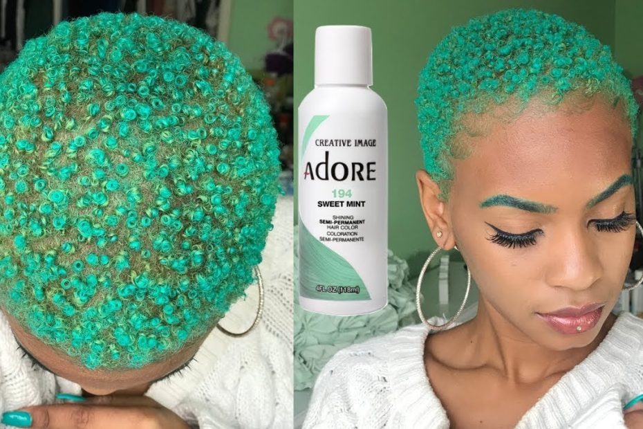 Mint Green Color On Natural Hair - Adore Sweet Mint 194 - Youtube