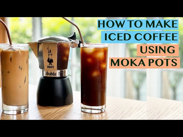 Easy Iced Americano & Iced Latte Using Moka Pot: How To Use A 4-Cup Moka Pot  To Make 2 Iced Coffee 🥤 - Youtube
