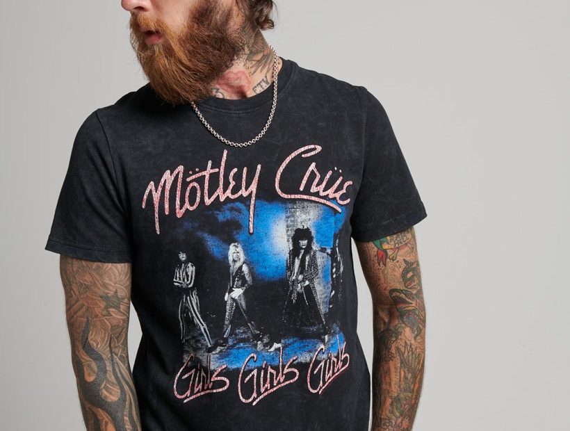Mens - Mötley Crüe X Superdry Limited Edition T-Shirt In Black | Superdry Uk
